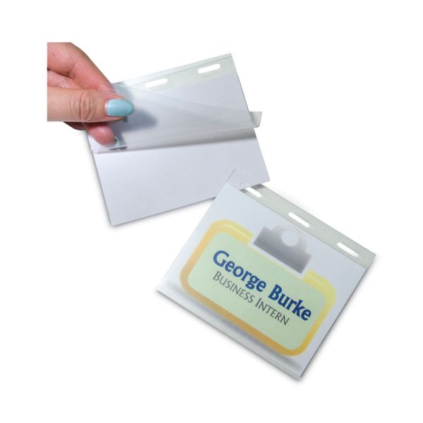 Self-Laminating Magnetic Style Name Badge Holder Kit, 3" X 4", Clear, 20/box - Image 4