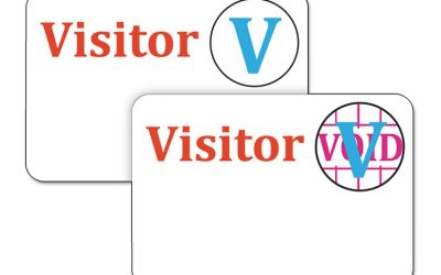 Time’s Up! Self-Expiring Visitor Badges, One-Day Badge, 3 X 2, White, 100/box