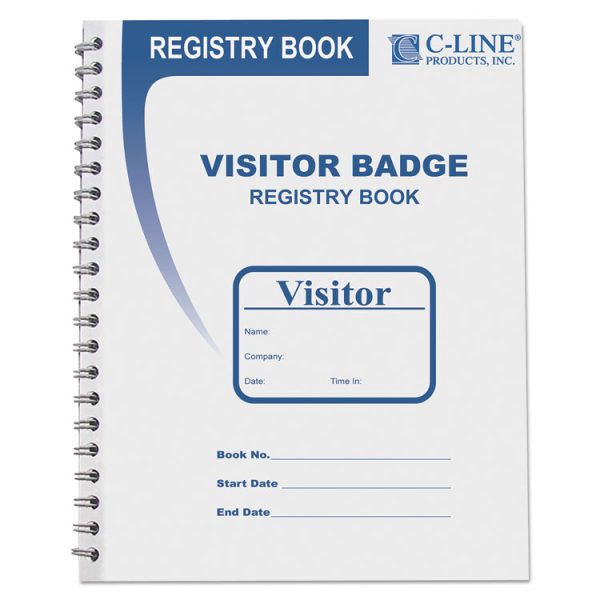 Visitor Badges With Registry Log, 3 5/8 X 1 7/8, White, 150 Badges/box - Image 2