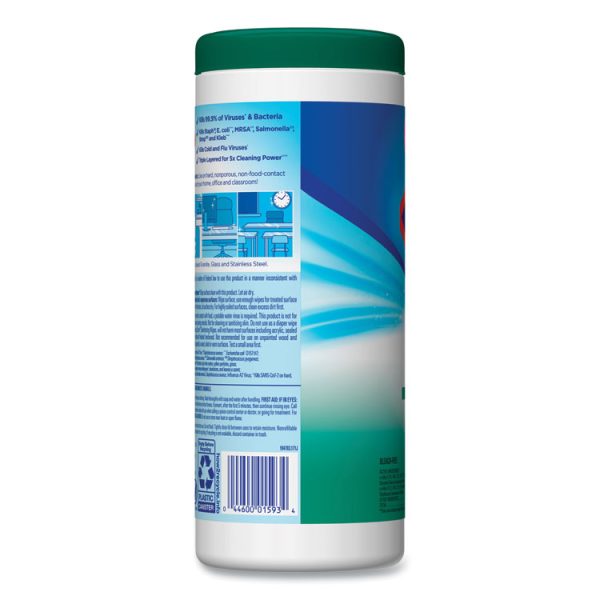 Disinfecting Wipes, 1-Ply, 7 x 8, Fresh Scent, White, 35/Canister, 12 Canisters/Carton - Image 5