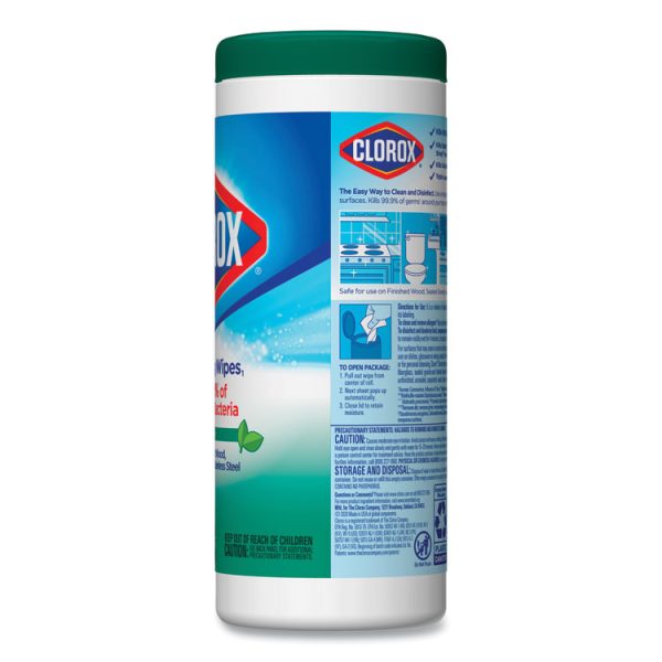 Disinfecting Wipes, 1-Ply, 7 x 8, Fresh Scent, White, 35/Canister, 12 Canisters/Carton - Image 4