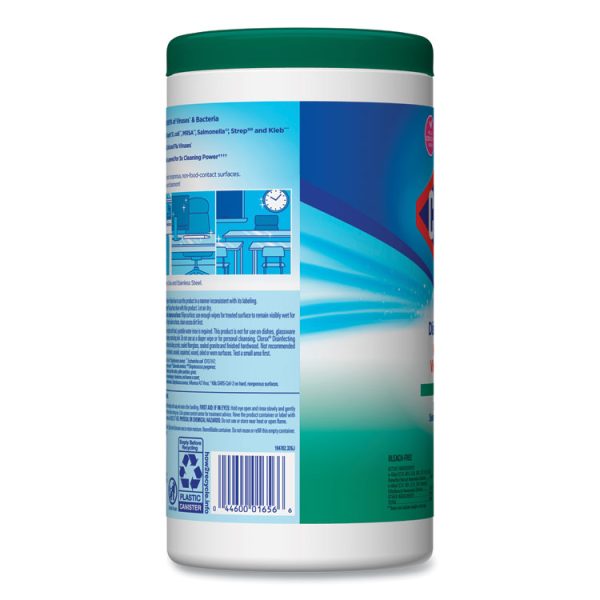 Disinfecting Wipes, 1-Ply, 7 x 8, Fresh Scent, White, 75/Canister, 6 Canisters/Carton - Image 4