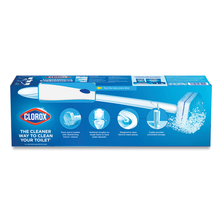 Toiletwand Disposable Toilet Cleaning System: Handle, Caddy And Refills, White, 6/Carton - Image 3