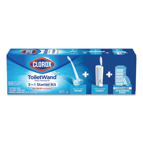 Toiletwand Disposable Toilet Cleaning System: Handle, Caddy And Refills, White, 6/Carton - Image 5