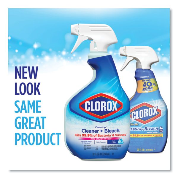 Clean-Up Cleaner + Bleach, 32 Oz Spray Bottle, Fresh Scent, 9/carton - Image 2