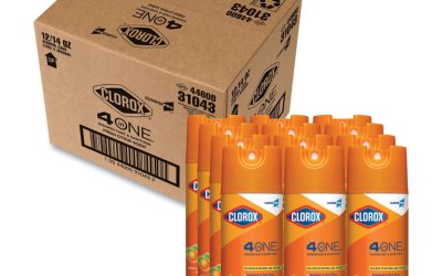 4-In-One Disinfectant And Sanitizer, Citrus, 14 Oz Aerosol Spray, 12/carton