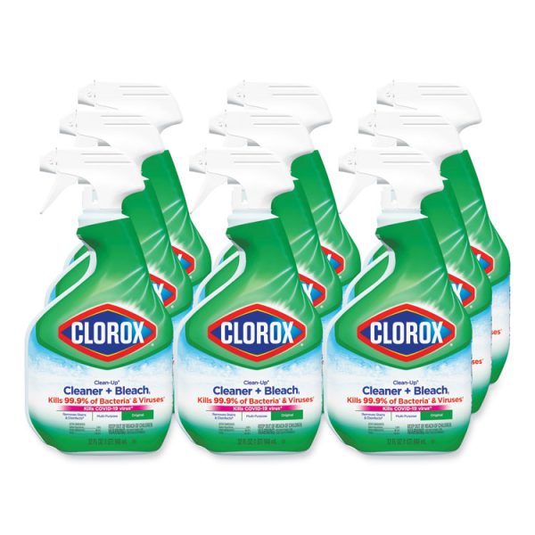 Clean-Up Cleaner + Bleach, Original, 32 Oz Spray Bottle, 9/carton