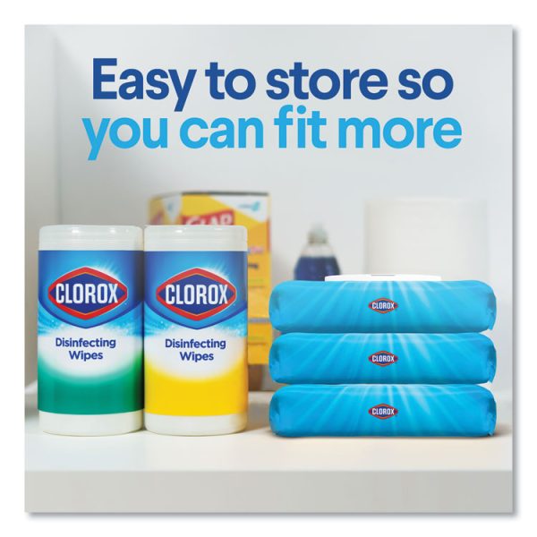 Disinfecting Wipes, Easy Pull Pack, 1-Ply, 8 x 7, Lemon Scent, White, 75 Towels/Box, 6 Boxes/Carton - Image 9