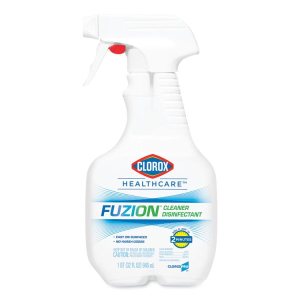 Fuzion Cleaner Disinfectant, Unscented, 32 Oz Spray Bottle, 9/carton - Image 2