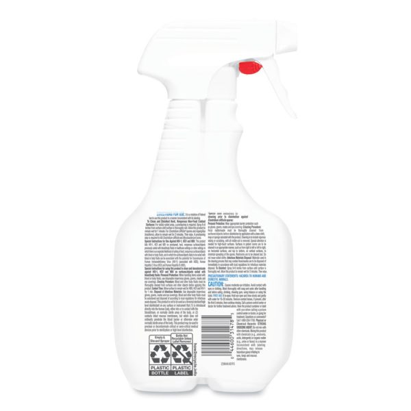 Fuzion Cleaner Disinfectant, Unscented, 32 Oz Spray Bottle, 9/carton - Image 6