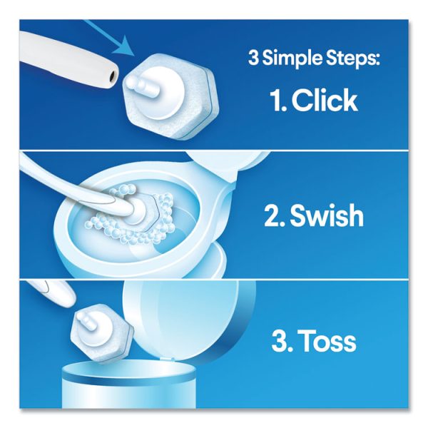 Disinfecting Toiletwand Refill Heads, Blue/White, 10/Pack, 6 Packs/Carton - Image 5