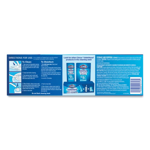 Disinfecting Toiletwand Refill Heads, Blue/White, 10/Pack, 6 Packs/Carton - Image 10