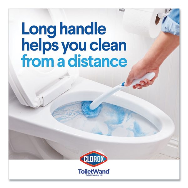 Disinfecting Toiletwand Refill Heads, Blue/White, 10/Pack, 6 Packs/Carton - Image 6