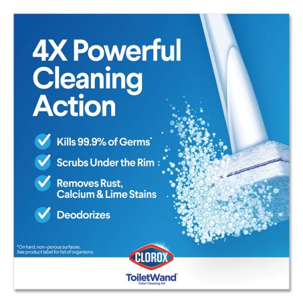 Disinfecting Toiletwand Refill Heads, Blue/White, 10/Pack, 6 Packs/Carton - Image 7