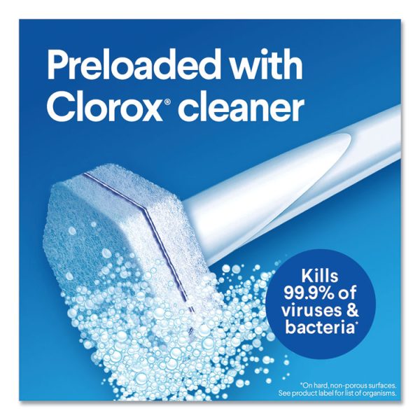 Disinfecting Toiletwand Refill Heads, Blue/White, 10/Pack, 6 Packs/Carton - Image 4