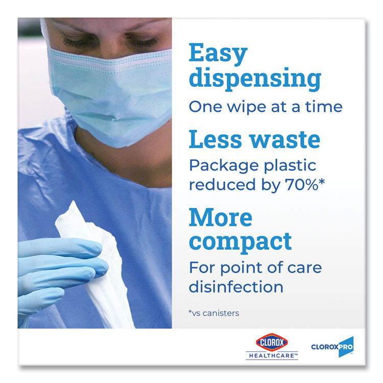VersaSure Cleaner Disinfectant Wipes, 1-Ply, 12 x 12, Fragranced, White, 110/Pouch - Image 5
