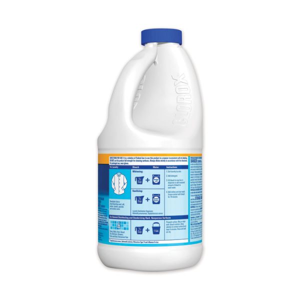 Regular Bleach With Cloromax Technology, 43 Oz Bottle, 6/carton - Image 4