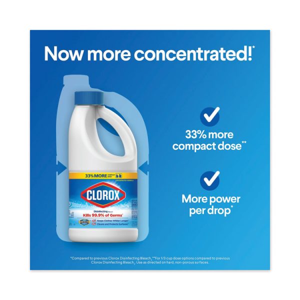 Regular Bleach With Cloromax Technology, 43 Oz Bottle, 6/carton - Image 2
