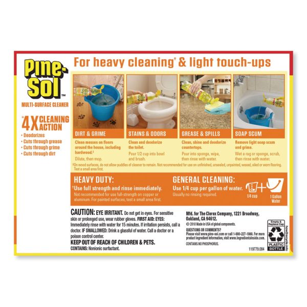 Multi-Surface Cleaner, Lemon Fresh, 28 Oz Bottle, 12/carton - Image 4