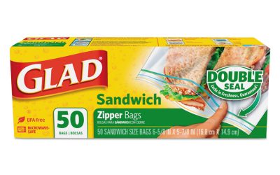 Sandwich Zipper Bags, 6.63″ X 8″, Clear, 600/carton