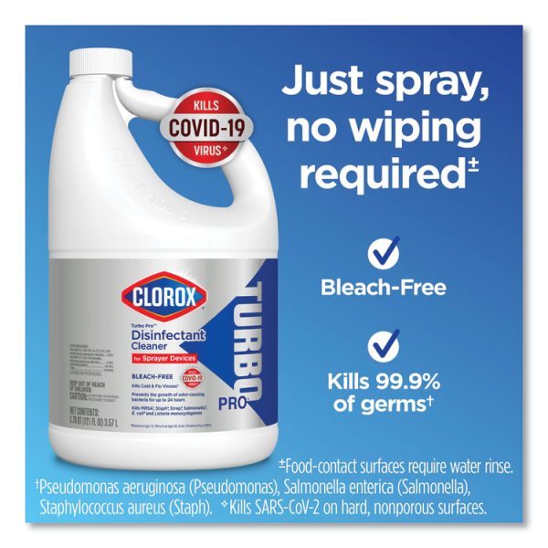 Turbo Pro Disinfectant Cleaner For Sprayer Devices, 121 Oz Bottle, 3/carton - Image 2