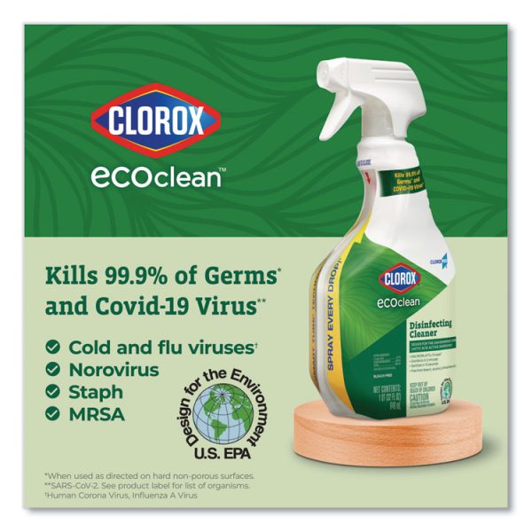 Clorox Pro EcoClean Disinfecting Cleaner, Unscented, 128 oz Refill Bottle, 4/Carton - Image 5