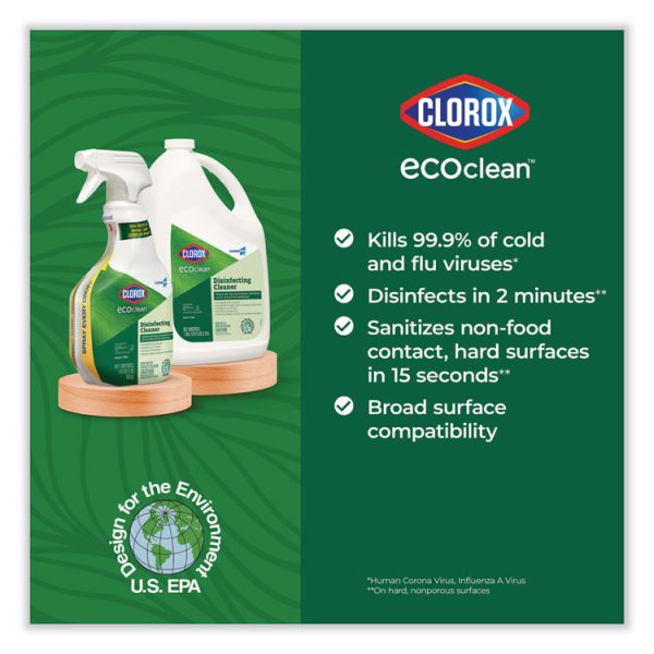 Clorox Pro EcoClean Disinfecting Cleaner, Unscented, 32 oz Spray Bottle, 9/Carton - Image 7