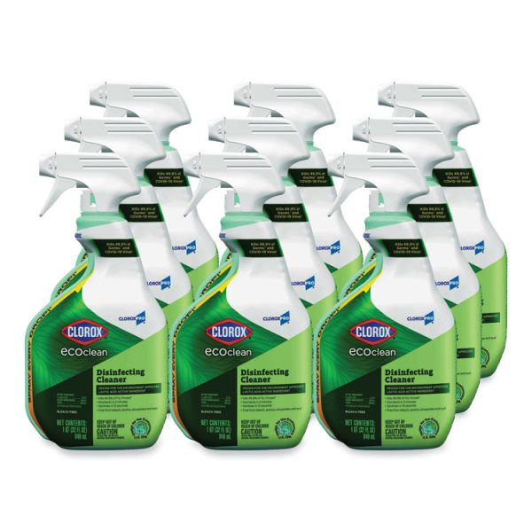 Clorox Pro EcoClean Disinfecting Cleaner, Unscented, 32 oz Spray Bottle, 9/Carton - Image 2