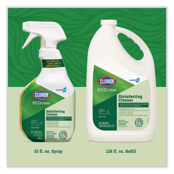 Clorox Pro EcoClean Disinfecting Cleaner, Unscented, 32 oz Spray Bottle, 9/Carton - Image 8