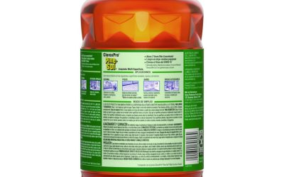 CloroxPro Multi-Surface Cleaner Disinfectant Concentrated, Original Pine Scent, 80 oz Bottle, 3/Carton