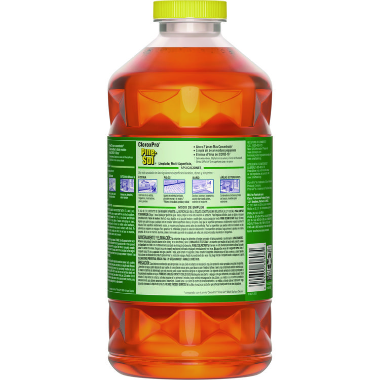 CloroxPro Multi-Surface Cleaner Disinfectant Concentrated, Original Pine Scent, 80 oz Bottle, 3/Carton