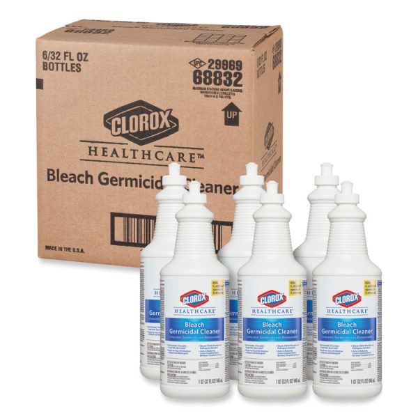Bleach Germicidal Cleaner, 32 Oz Pull-Top Bottle, 6/carton - Image 2
