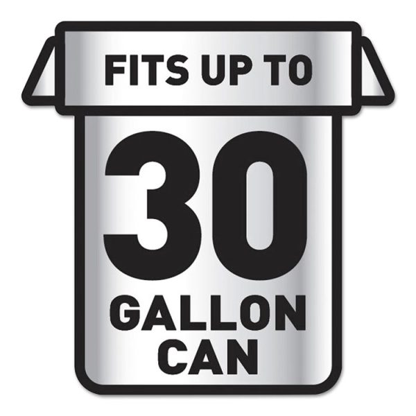 Forceflexplus Drawstring Large Trash Bags, 30 Gal, 1.05 Mil, 30" X 32", Black, 70/box - Image 3