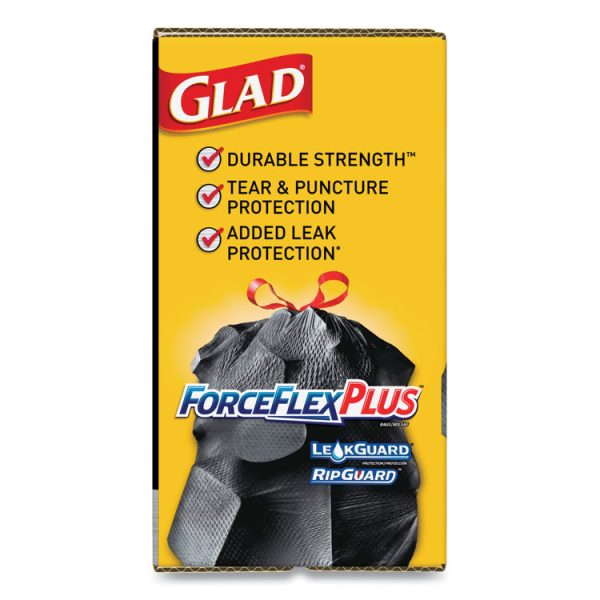 Forceflexplus Drawstring Large Trash Bags, 30 Gal, 1.05 Mil, 30" X 32", Black, 70/box - Image 7