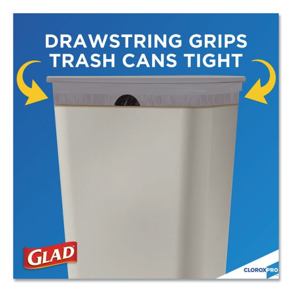 Forceflex Tall Kitchen Drawstring Trash Bags, 13 Gal, 0.72 Mil, 23.75" X 24.88", Gray, 100/box - Image 5