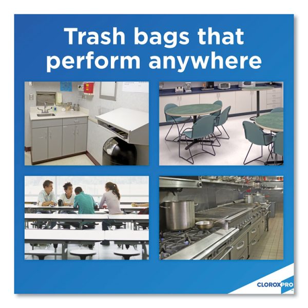 Forceflex Tall Kitchen Drawstring Trash Bags, 13 Gal, 0.72 Mil, 23.75" X 24.88", Gray, 100/box - Image 8