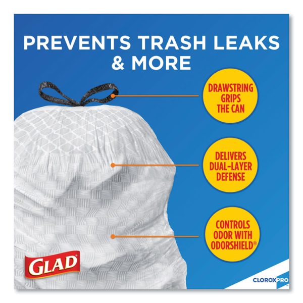 Forceflex Tall Kitchen Drawstring Trash Bags, 13 Gal, 0.72 Mil, 23.75" X 24.88", Gray, 100/box - Image 4