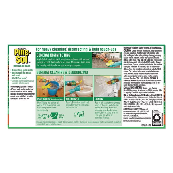 Multi-Surface Cleaner, Pine Disinfectant, 24oz Bottle, 12 Bottles/carton - Image 5