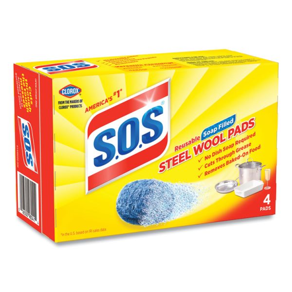 Steel Wool Soap Pad, Steel, 4/box, 24 Boxes/carton - Image 6