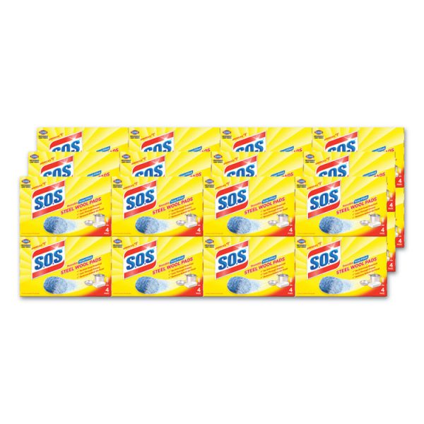 Steel Wool Soap Pad, Steel, 4/box, 24 Boxes/carton - Image 2