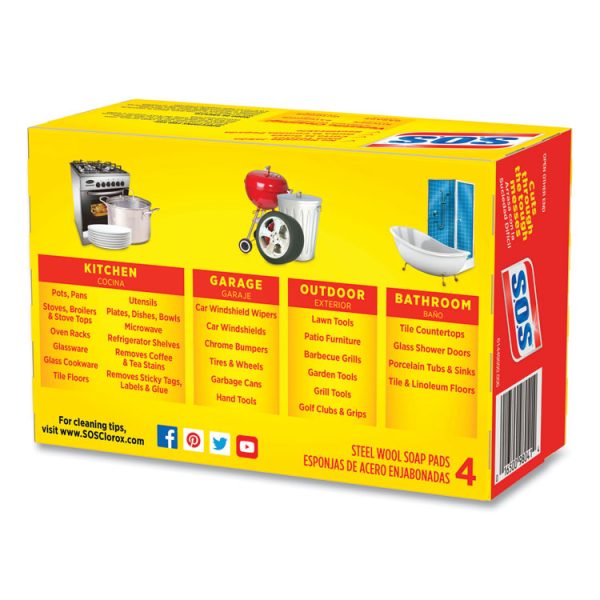 Steel Wool Soap Pad, Steel, 4/box, 24 Boxes/carton - Image 5