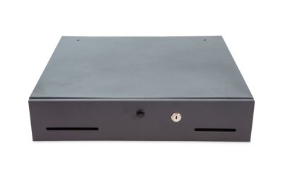 Metal Cash Drawer, Coin/Cash, 10 Compartments, 16 x 11.25 x 2.25, Black