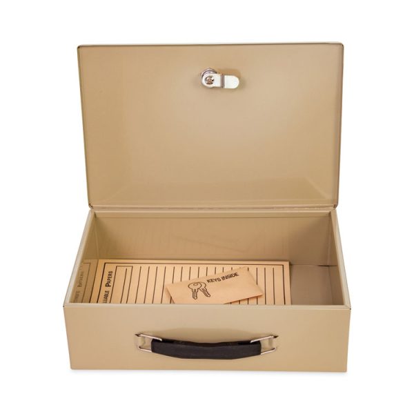 Heavy Duty Fire Retardant Box, 1 Compartment, 12.75 x 8.25 x 4, Sand - Image 4