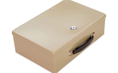 Heavy Duty Fire Retardant Box, 1 Compartment, 12.75 x 8.25 x 4, Sand