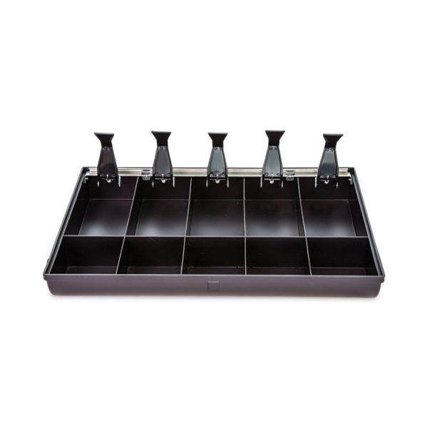 Cash Drawer Replacement Tray, Coin/Cash, 10 Compartments, 16 x 11.25 x 2.25, Black - Image 4