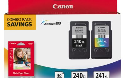 5206b005 (pg-240xl/cl-241xl) High-Yield Ink/paper Combo, Black/tri-Color