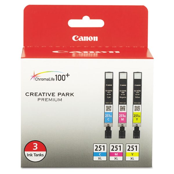 6449b009 (cli-251xl) Chromalife100+ High-Yield Ink, 695 Page-Yield, Cyan/magenta/yellow