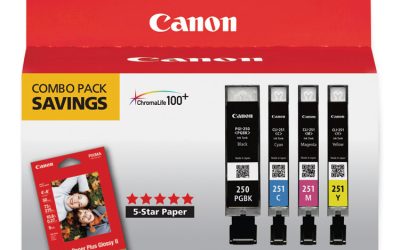 6497b004 (pgi-250/cli-251) Ink/paper Combo, Black/cyan/magenta/yellow