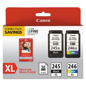 8278b005 (pg-245xl/cl-246xl) Ink/paper Combo, 180/300 Page-Yield, Black/tri-Color