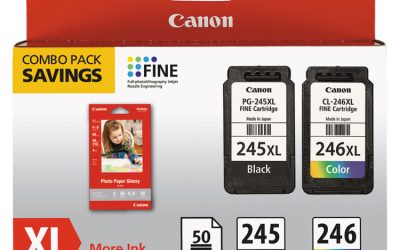 8278b005 (pg-245xl/cl-246xl) Ink/paper Combo, 180/300 Page-Yield, Black/tri-Color